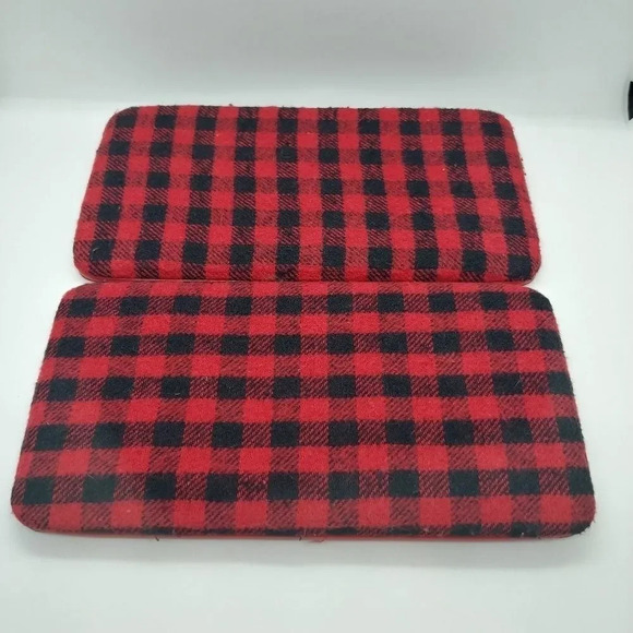 Flannel Plaid  Covered Push Button Wallet - Picture 4 of 6